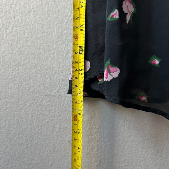 Betsey Johnson X Urban Outfitters Black Floral Flutter Sleeve Maxi Dress Size 4 - Picture 10 of 10